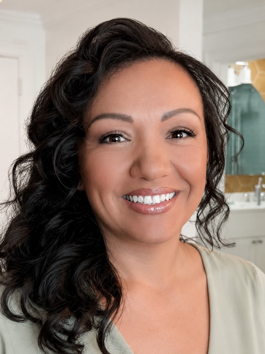 After polished natural makeup